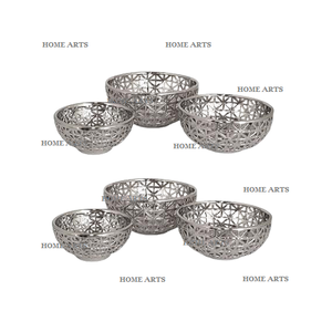 Cuencos para servir alimentos de acero inoxidable con juego de bandejas de 2 fechas de forma y tamaño personalizados Cuenco dulce en la India - Product Image 2