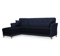 Sofá Cama Diego Moderno Europeo Convertible en Forma de L Tapizado en Tela con Estructura Metálica Asientos Reclinables para Uso en el Hogar y Hoteles