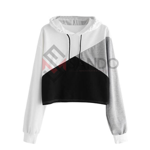 เสื้อฮู้ดแบบสวมศีรษะของผู้หญิง,เสื้อครอปท็อปมีฮู้ดตัดและเย็บโลโก้แบบเฉพาะปี2022 - Product Image 2