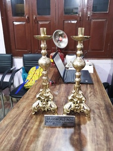 Candelabro de perlas de latón, suministros de Iglesia, suministros funerarios de la India - Product Image 6