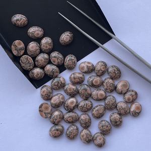 8mm 10mm peau de serpent naturelle pierre de jaspe lisse ovale lâche calibré Cabochon pierre précieuse du fabricant en ligne Alibaba Regular - Product Image 4