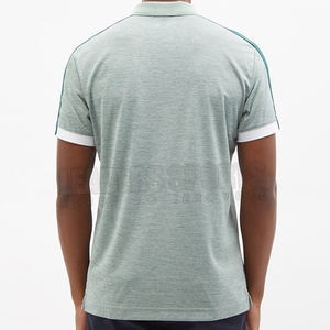 T-shirt pour homme à prix de gros, personnalisable avec logo, en coton/polyester, col en V, manches courtes, respirant - Product Image 4