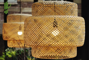 Araña de luz de bambú y colgante Diseño natural único para la decoración del hogar - Product Image 2