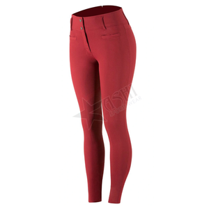 Leggings équestres en nylon spandex actif pour femmes poignée en silicone Logo personnalisé culotte à siège intégral vêtements d'équitation respirants - Product Image 1