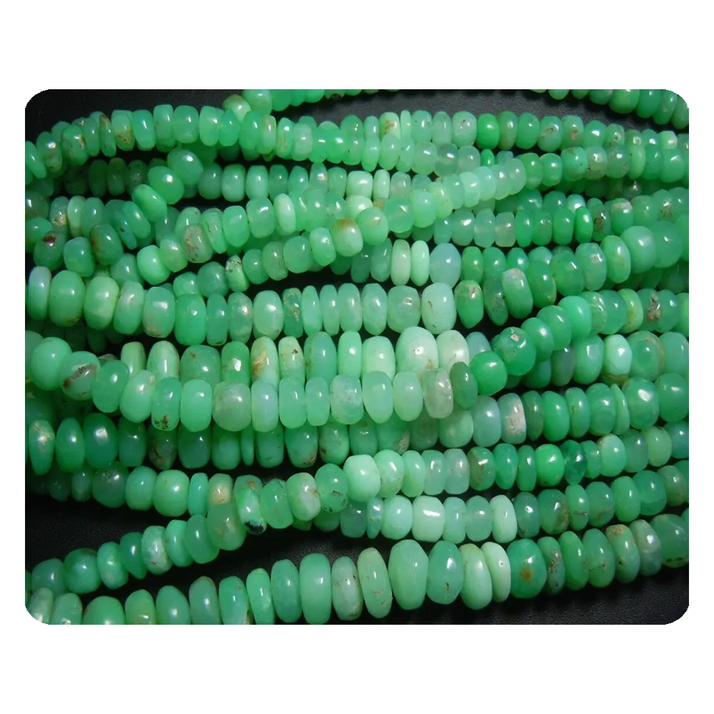 High Quality 100% Natural Chrysoprase Beads Faceted Rondelle 10MM Nice Green Color