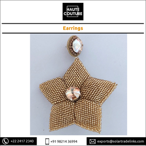 Bijoux fantaisie, pierres en cristal brodées à la main, forme étoile, 3D, boucles d'oreilles pour femmes, filles, faites à la main, en solde - Product Image 3