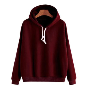 Sudadera con capucha para mujer, diseño de logotipo personalizado de alta calidad, peso ligero, y bolsillos delanteros con mangas completas, venta al por mayor - Product Image 1