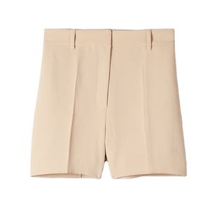 กางเกงขาสั้นเอวสูงของผู้หญิง,กางเกงผ้าทอเคลือบด้านแบบกำหนดเองกางเกงขาสั้นเอวสูงสำหรับฤดูร้อน - Product Image 1