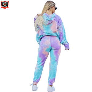 ชุดกีฬาลำลองแฟชั่นแบบสองชิ้นสำหรับผู้ชาย,ชุดวอร์มมัดย้อมแนวสตรีทแวร์ - Product Image 2