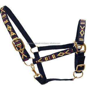 Licou de cheval en Nylon de haute qualité, disponible en plusieurs couleurs, style brodé, accessoires en acier inoxydable - Product Image 1