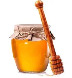 100% Natural Wood Honey Dipper Sticks Eco-friendly Wooden Syrup Dippers for Drizzling Honey