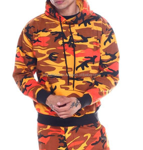 Conjunto de Sudadera con Capucha y Pantalones Deportivos de Dos Piezas, Estampado de Camuflaje, Transpirable, de Forro Polar, para Invierno, para Hombre - Product Image 2
