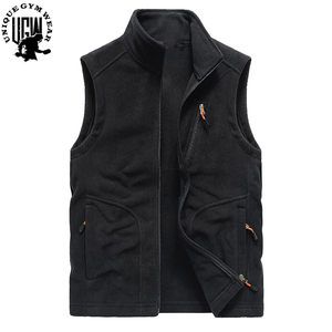 Gilet polaire coupe-vent respirant en laine pour hommes, veste sans manches décontractée et chaude, mode automne hiver - Product Image 4
