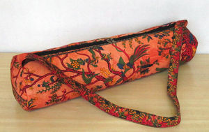 เสื่อผ้าฝ้ายกระเป๋ากีฬาเสื่อกับสายคล้องไหล่ยิมออกกำลังกายหลากสีตกแต่งบ้านสวยด้วยผู้ร่วมฝากขายอินเดีย - Product Image 6