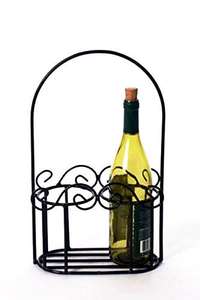 CADDY DOUBLE BOUTEILLE DE VIN EN MÉTAL-14 POUCES DE HAUT X 9 POUCES DE LARGE - Product Image 2