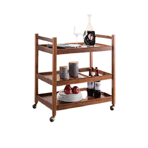Three Tier Wooden Food Serving <b>Trolley</b> <b>With</b> Premium Quality Serving Cart <b>Trolley</b> For Home Decor Accessories - Product Image 1