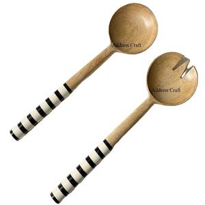 Juego de servidor de ensalada de calidad superior de gran oferta hecho de material de madera en accesorios de cocina a precio mayorista disponible para exportación - Product Image 1