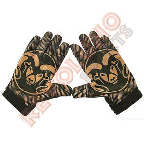 Gants de football américain de haute qualité nom de l'équipe personnalisée conception de Logo gants de football en cuir synthétique paume collante Durable - Product Image 2