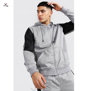 Chándales con cremallera de poliéster de estilo americano de talla grande personalizados, chándales de invierno anticontracción XS a 6XL, diseño sólido e impreso - Product Image 3