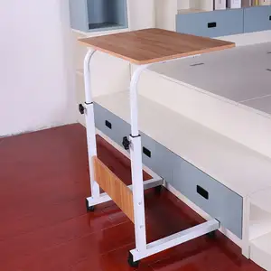 ベッドサイドテーブルポータブル調節可能な高さコンピューターテーブルラップトップデスク