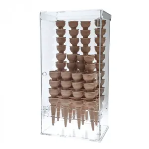 Customized Design Plexiglass Ice Cream Cone Stand