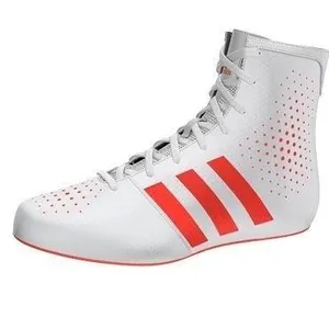 Zapatos de boxeo de cuero con suela de goma para Kick Boxing, calzado con diseño de logotipo personalizado de fábrica, buena calidad