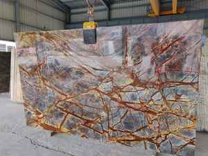 Losas grandes de mármol marrón de selva tropical de estilo de diseño europeo pulidas con capacidad de solución de diseño gráfico - Product Image 4