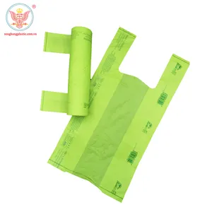 Biodegradable plastic bags are made from plant material Tapioca eco friendly supermarket plastic bags customer requirements