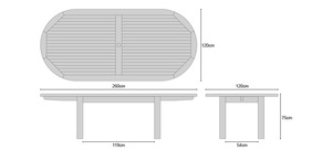 Solid Wood Oval <b>Folding</b> Dining <b>Table</b> Modern Design Outdoor Furniture Enterenprise GT007 Propinsi Jawa Tengah - Product Image 2