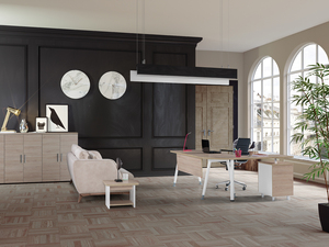 Mesa laminada MDF con bandas de borde de PVC de diseño moderno y juego de mesa de centro AVEN Escritorio de muebles de oficina operativos - Product Image 2