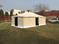 Tenda Keluarga Kanvas Katun Mewah Timur Tengah, Tenda Safari untuk Pasar Arab Saudi, Qatar, Kuwait, UEA, Tenda Kanvas Gurun Timur Tengah