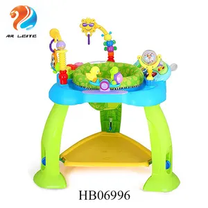 Cadeira de bebê redonda para pular, cadeira de bebê com chocalhos e teclado eletrônico de alta qualidade, segurança