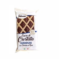 Crostata traditionnelle italienne Falcone au chocolat et aux noisettes, pâtisserie à la crème, 240g (4x 60g), certifiée HACCP ISO, casher