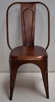 Chaise de salle à manger vintage industrielle, rétro, style antique, légère, en fer, bon marché, empilable pour la maison, le restaurant, l'hôtel et l'extérieur.