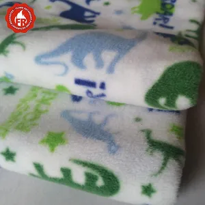 100% polyester knit breathable flame retardant soft fleece fabric for baby pajamas