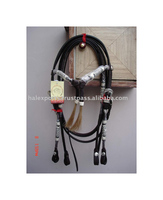 Cuir indien pur 100% avec sculpture à la main et boucles en laiton, tête occidentale de cheval utilisable, meilleure qualité