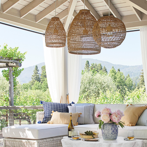 Minimaliste Moderne Décor À La Maison Rotin Lustre Abat-Jour Unique Tissé À La Main Produit Naturel Style De Design Industriel Traditionnel - Product Image 6