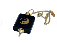 Meilleure qualité pendule tétragramme pendule en jaspe noir avec symbole ésotérique pendule de protection