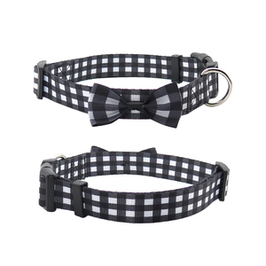 <span class=keywords><strong>Tartan</strong></span> Kerah Anjing Kustom Kerah Pita Anjing Personalisasi Bandana Anjing Kerah Latihan Tugas Berat untuk Anjing Kualitas Terbaik - Product Image 2