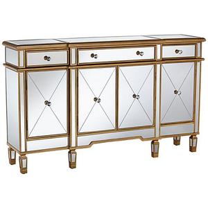 Vitrine Moderne et Robuste en Bois Massif Gris pour Salon, Bar à Domicile et Meubles d'Appartement - Product Image 1