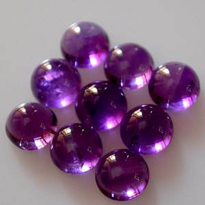Cabujón de piedras preciosas sueltas de amatista natural de buena calidad al por mayor, forma redonda Lisa para hacer joyas de alto valor por quilate - Product Image 1