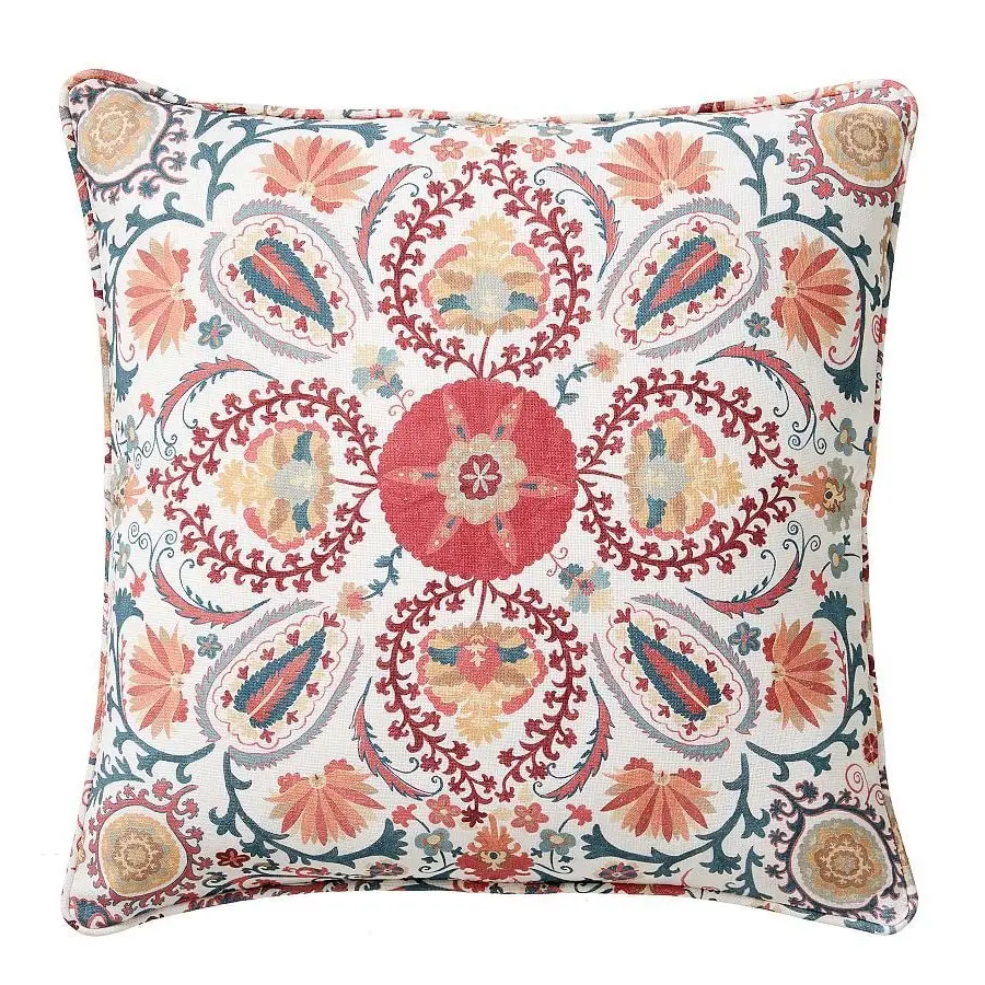 Multi colors paisley print sofa toss pillow cover 18" X 18"