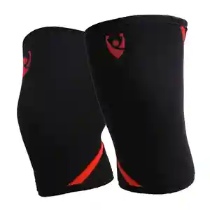 ROUSE 2023 Compression Sports exercice genouillère manches noir et rouge