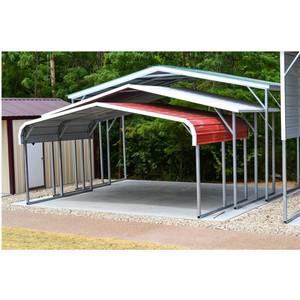 Abri de <span class=keywords><strong>garage</strong></span> 24x12x20, enduit de cadre métallique, portable et pliable, abri pour stationnement de voiture - Product Image 5
