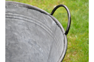 Grand seau rond en métal galvanisé jardinières baignoire plante pot de fleur de jardin 5 tailles - Product Image 2