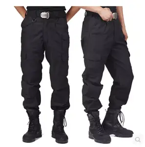 Pantalones DE TRABAJO DE CARGA azul marino, ropa de trabajo impermeable con uniforme de cinta reflectante, pantalón de seguridad para guardia OEM para Unisex