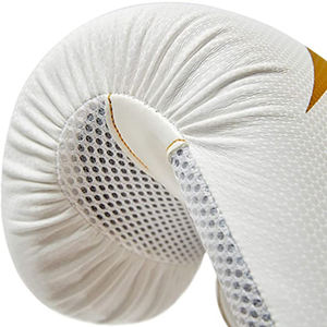 Gants de boxe personnalisés de haute qualité en cuir de première qualité 10 OZ 12 OZ 14 OZ blanc et jaune véritable poinçonnage lourd Martial - Product Image 3