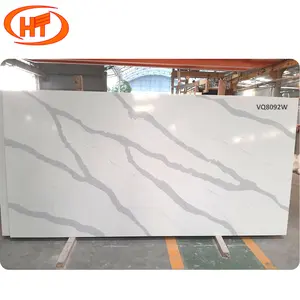 Wholesale Calacatta Gray Veins Quartz 8092 white Quart stone slabs Polished Engineered Stone quartz stone countertop