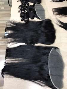 Ensemble de cheveux Remy vierges vietnamiens de haute qualité, faisceaux de cheveux humains à fermeture frontale et à cuticule alignée, prix de gros - Product Image 4