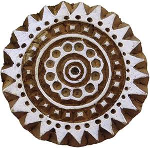 Blocs d'impression de timbres en bois sculpté à la main pour tissu Textile, estampage de henné, poterie, bricolage - Product Image 3